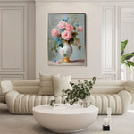 Floral 1019 Canvas Art 60 x 40 cm / Black