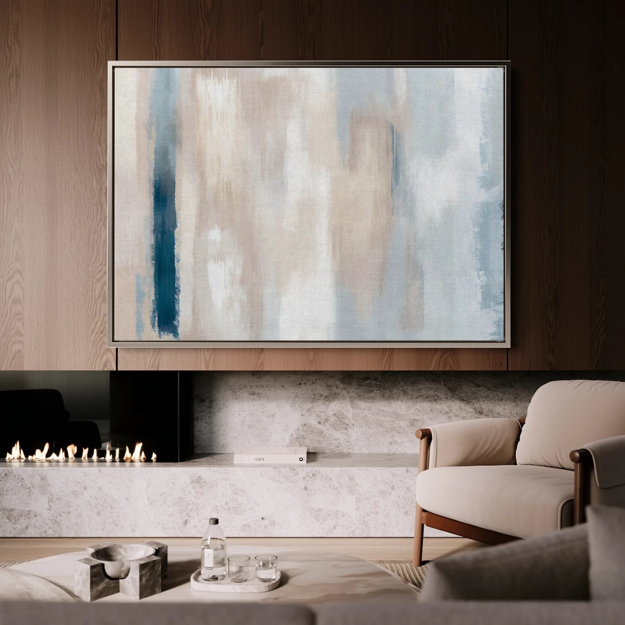 Abstract 102 Canvas Art 60 x 40 cm / Black