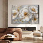 Floral 102 Canvas Art 60 x 40 cm / Black