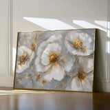 Floral 102 Canvas Art 60 x 40 cm / Black