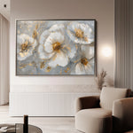 Floral 102 Canvas Art 60 x 40 cm / Black
