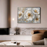 Floral 102 Canvas Art 60 x 40 cm / Black
