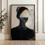 Portrait 102 Canvas Art 60 x 40 cm / Black