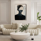 Portrait 102 Canvas Art 60 x 40 cm / Black
