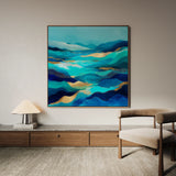Abstract 1020 Canvas Art 60 x 60 cm / Black
