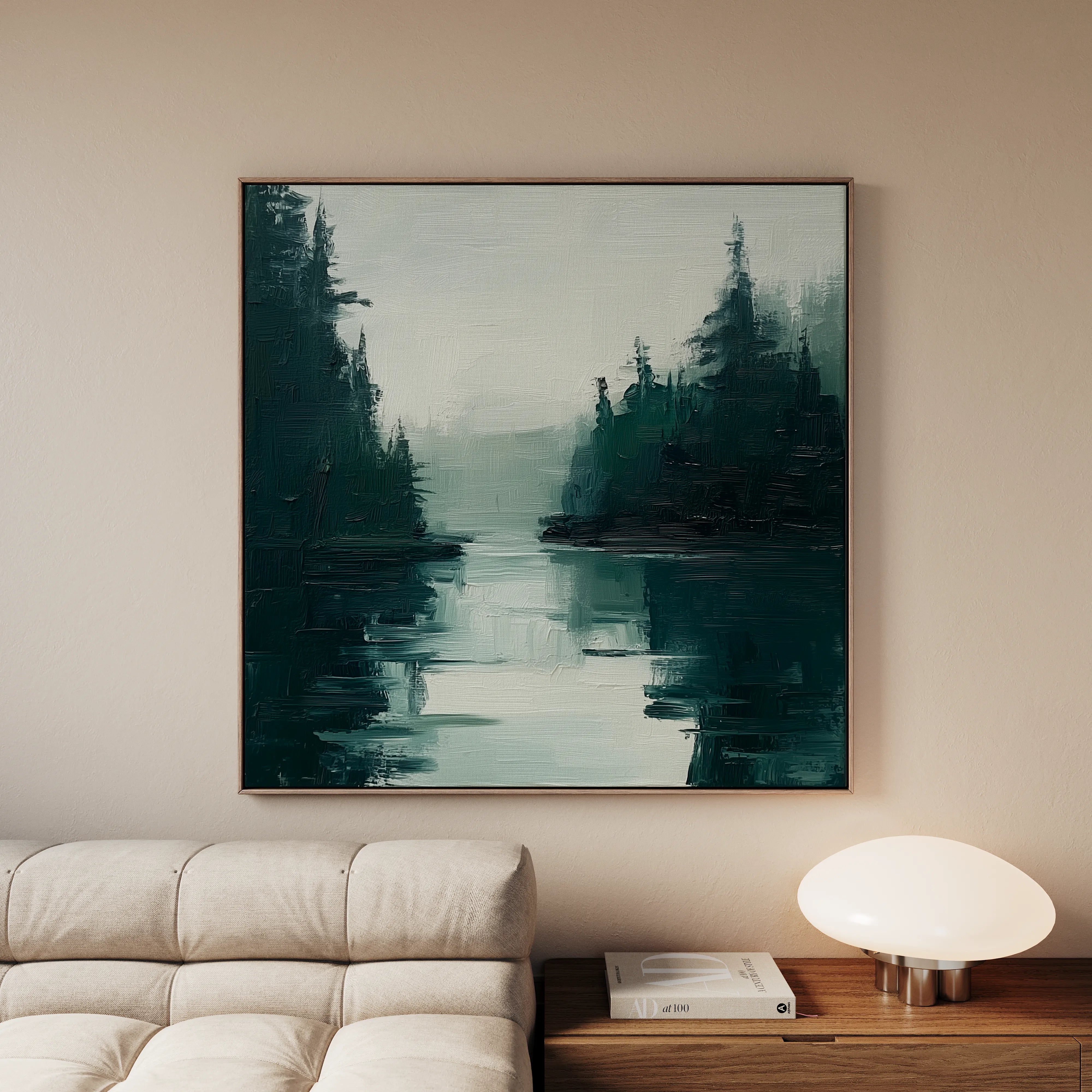 Abstract 1021 Canvas Art 60 x 60 cm / Black