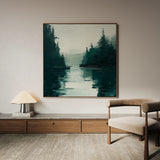 Abstract 1021 Canvas Art 60 x 60 cm / Black