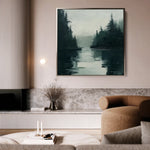 Abstract 1021 Canvas Art 60 x 60 cm / Black