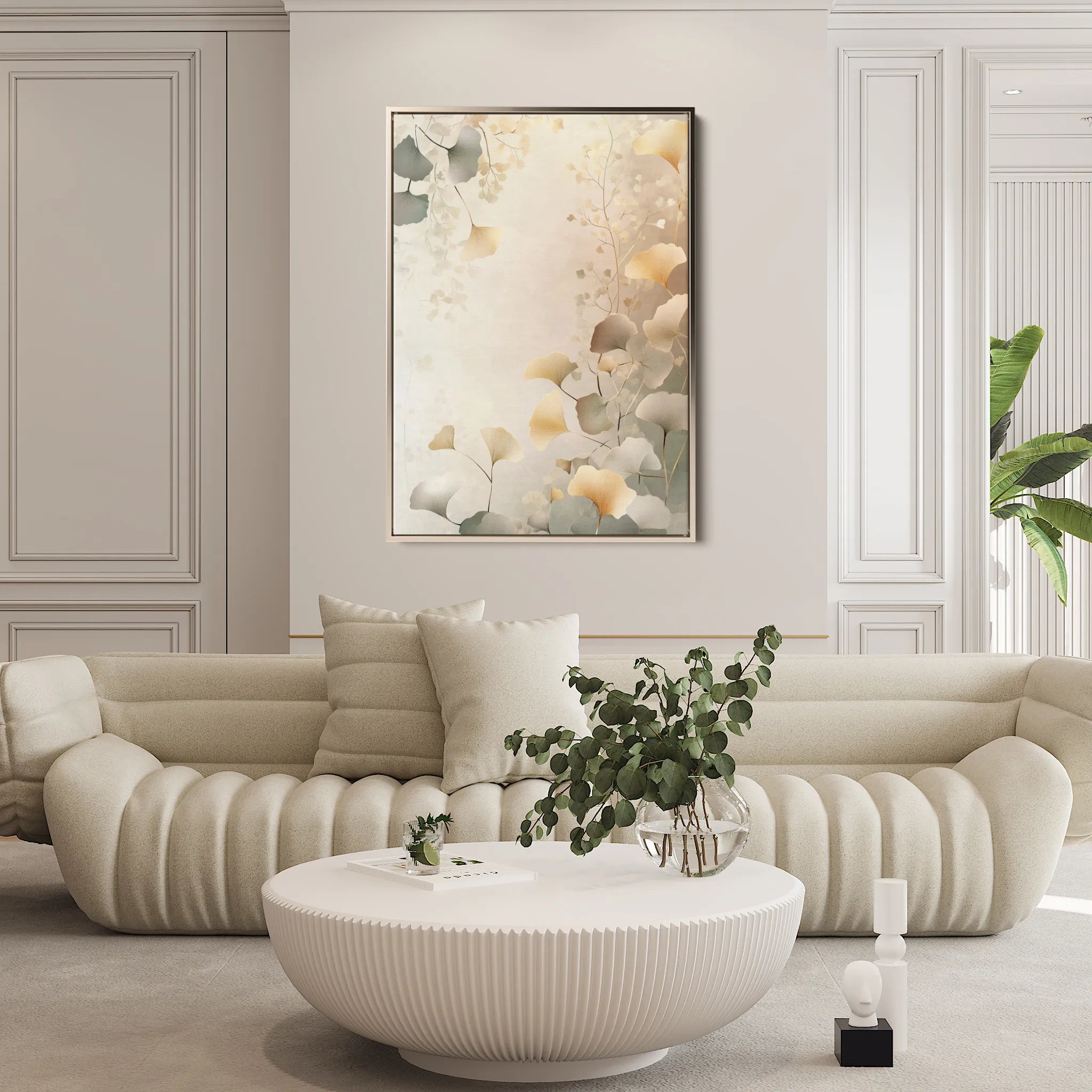 Floral 1021 Canvas Art 60 x 40 cm / Black