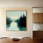Abstract 1022 Canvas Art 60 x 60 cm / Black