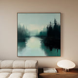 Abstract 1022 Canvas Art 60 x 60 cm / Black