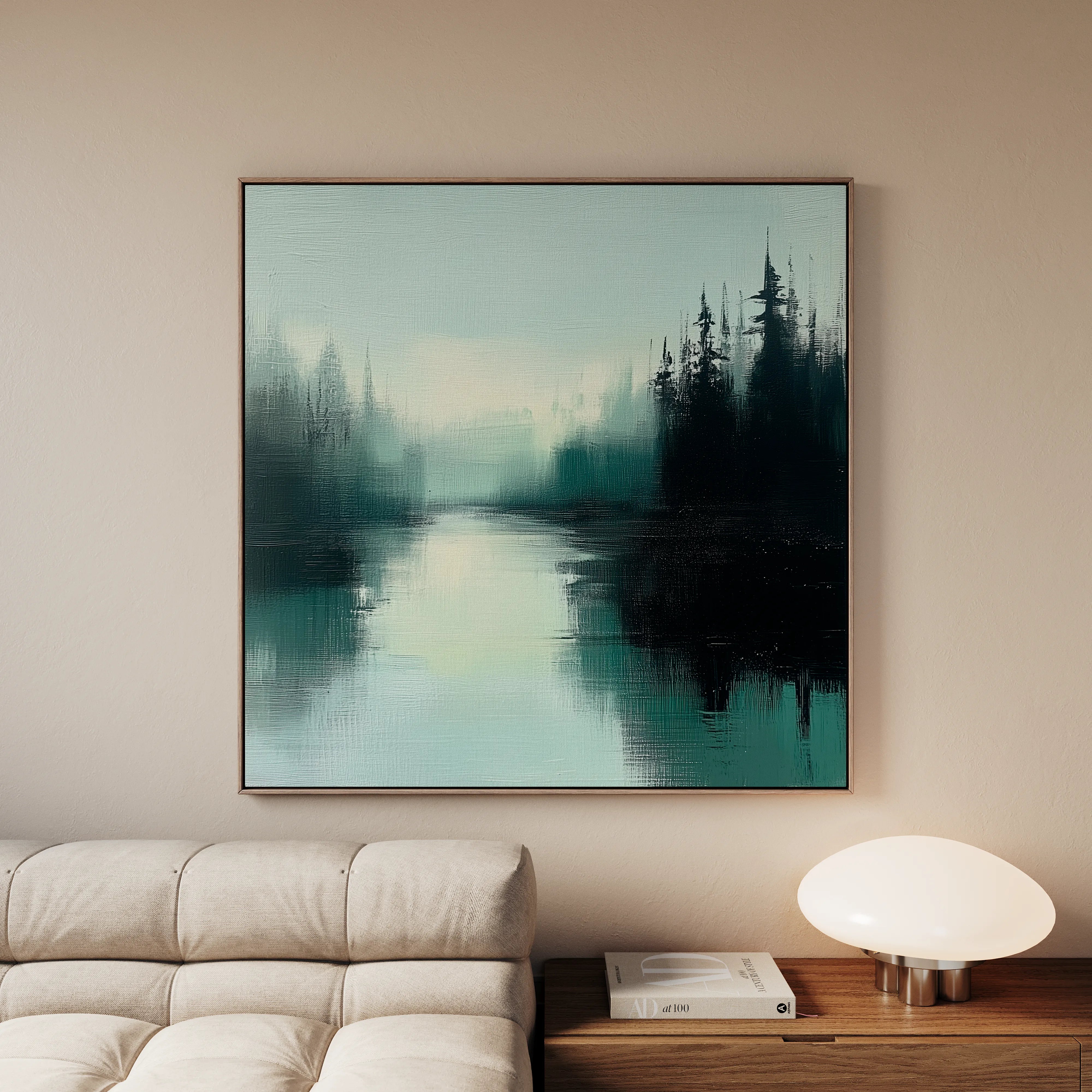 Abstract 1022 Canvas Art 60 x 60 cm / Black