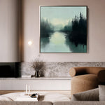 Abstract 1022 Canvas Art 60 x 60 cm / Black
