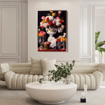 Floral 1022 Canvas Art 60 x 40 cm / Black