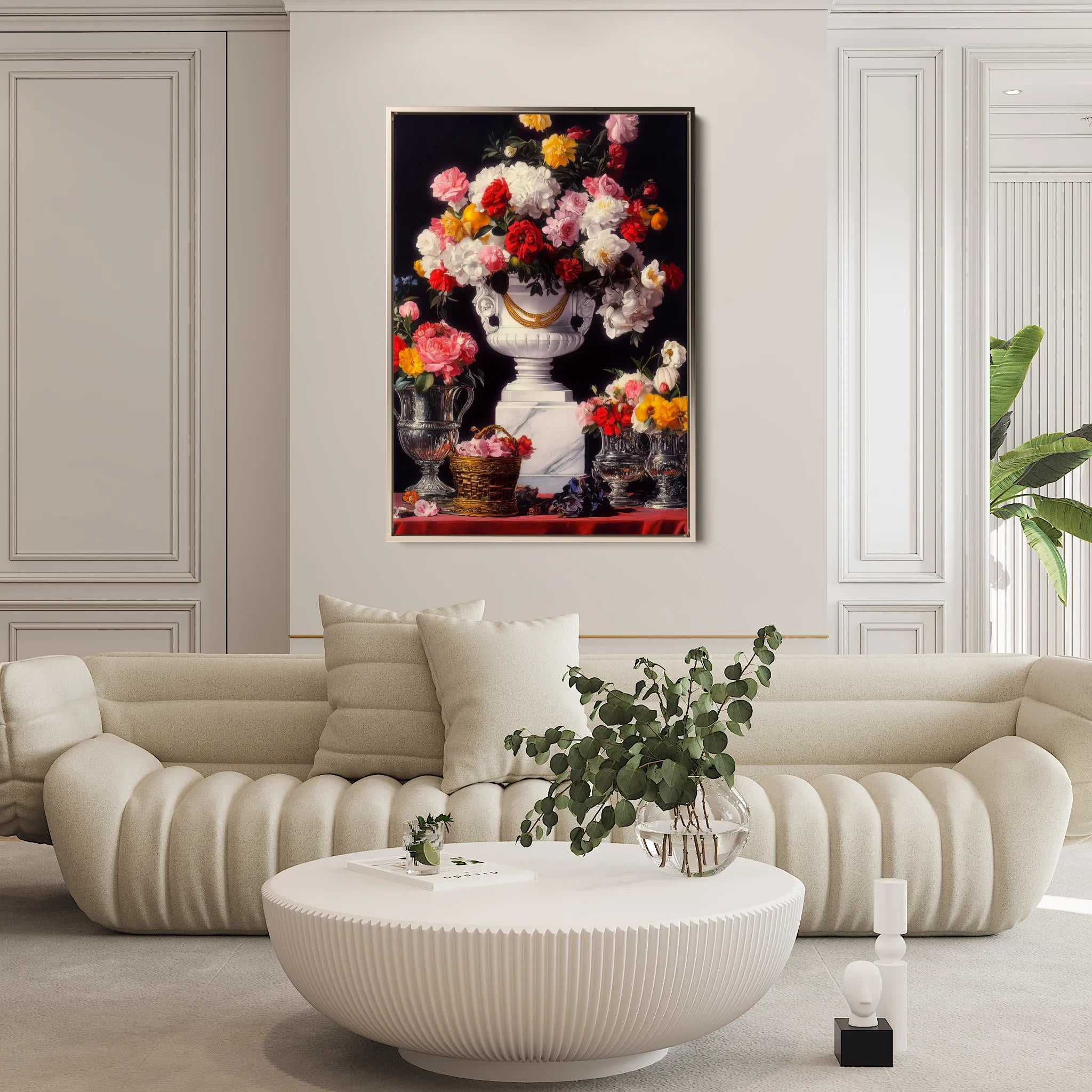 Floral 1022 Canvas Art 60 x 40 cm / Black
