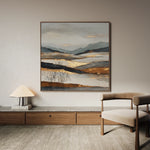 Abstract 1023 Canvas Art 60 x 60 cm / Black
