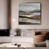 Abstract 1023 Canvas Art 60 x 60 cm / Black