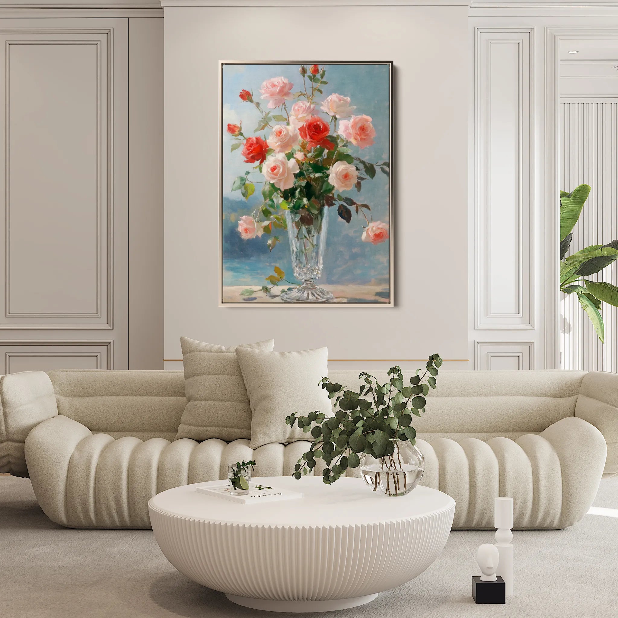 Floral 1023 Canvas Art 60 x 40 cm / Black