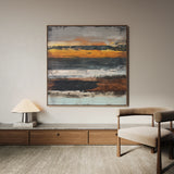 Abstract 1024 Canvas Art 60 x 60 cm / Black
