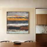 Abstract 1024 Canvas Art 60 x 60 cm / Black