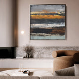Abstract 1024 Canvas Art 60 x 60 cm / Black