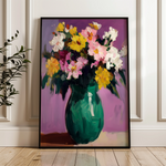 Floral 1024 Canvas Art 60 x 40 cm / Black