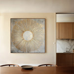 Abstract 1025 Canvas Art 60 x 60 cm / Black