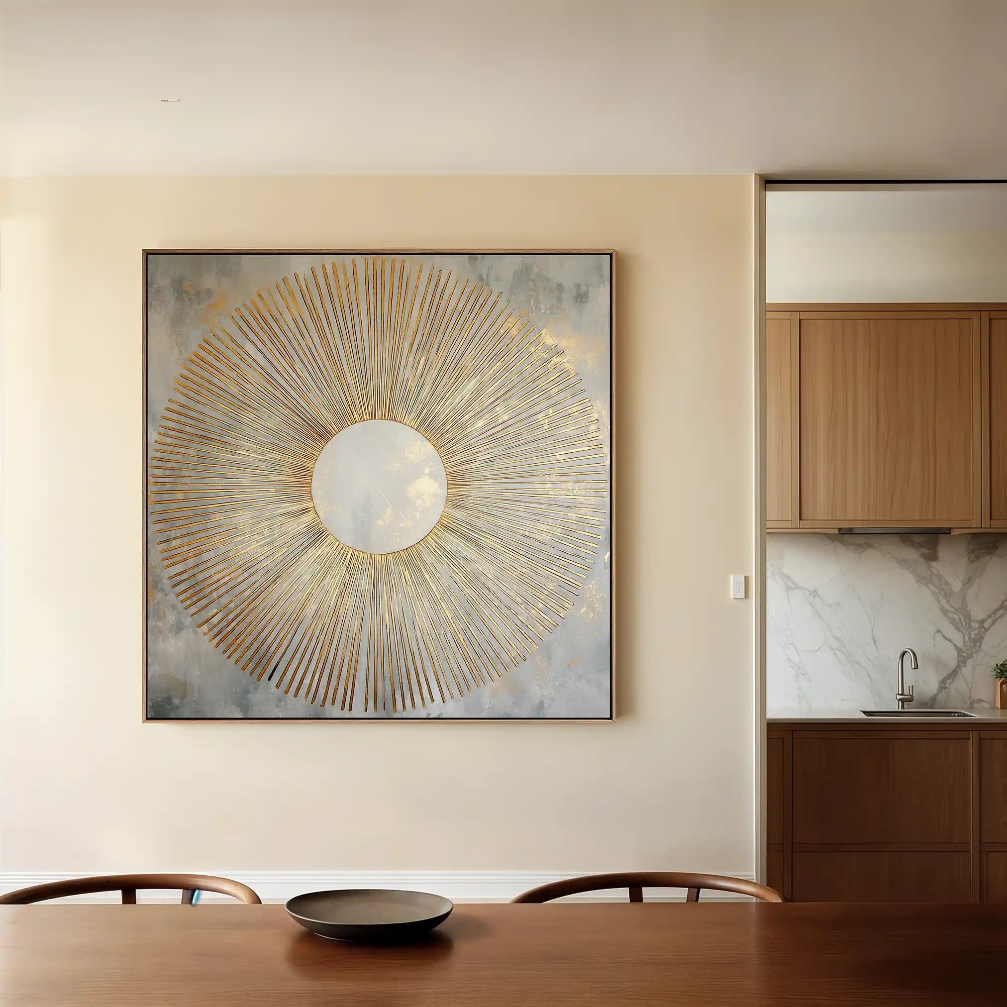 Abstract 1025 Canvas Art 60 x 60 cm / Black
