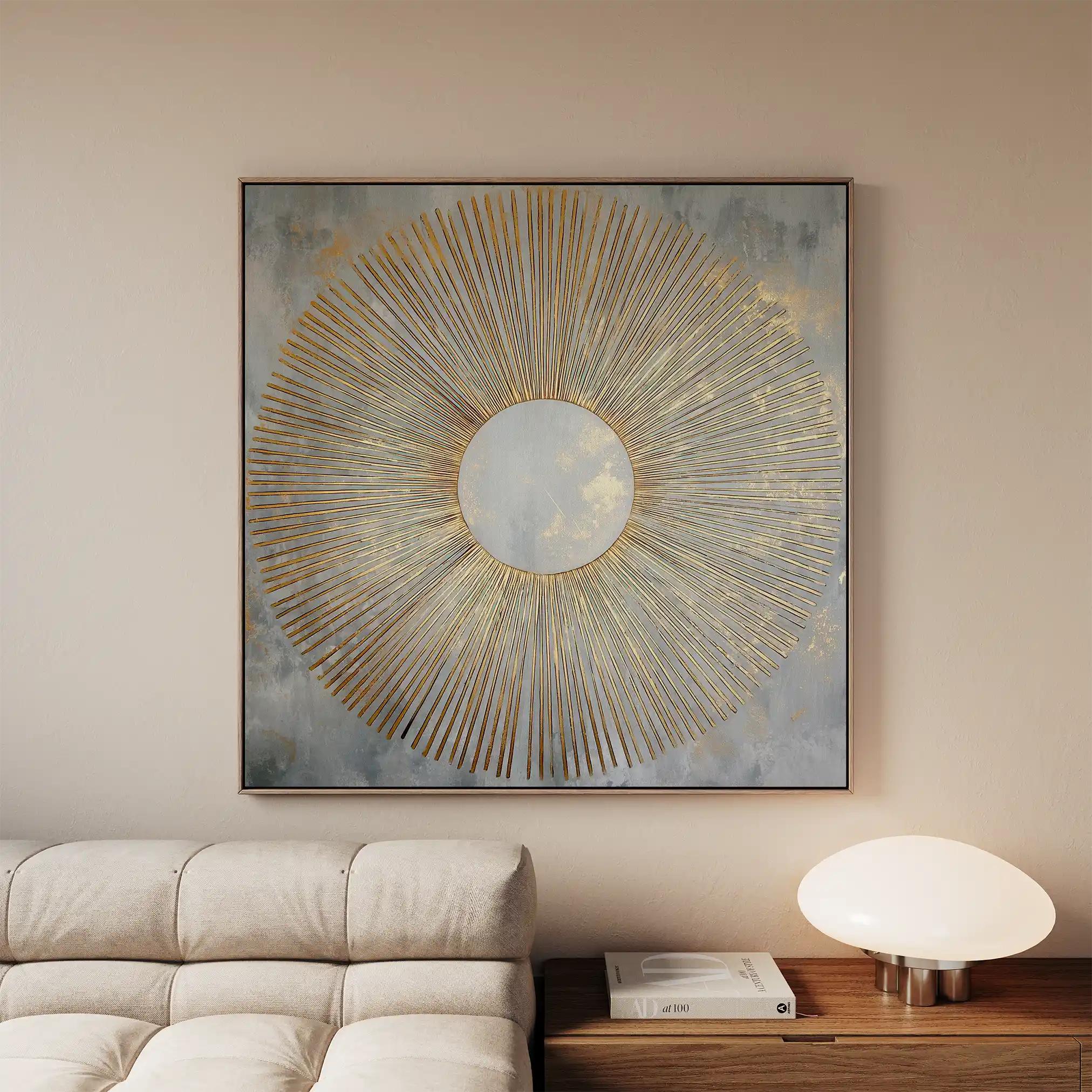 Abstract 1025 Canvas Art 60 x 60 cm / Black