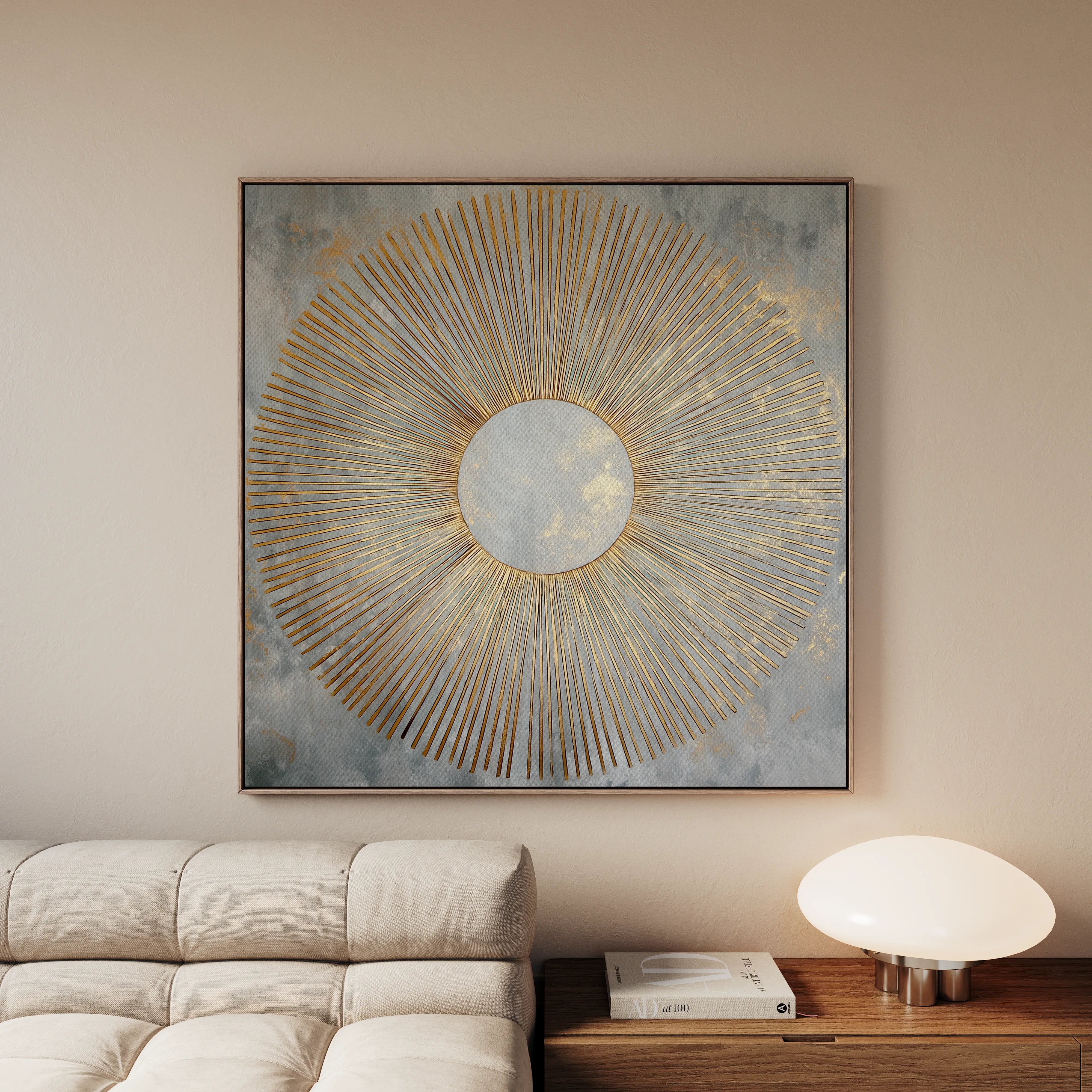 Abstract 1025 Canvas Art 60 x 60 cm / Black