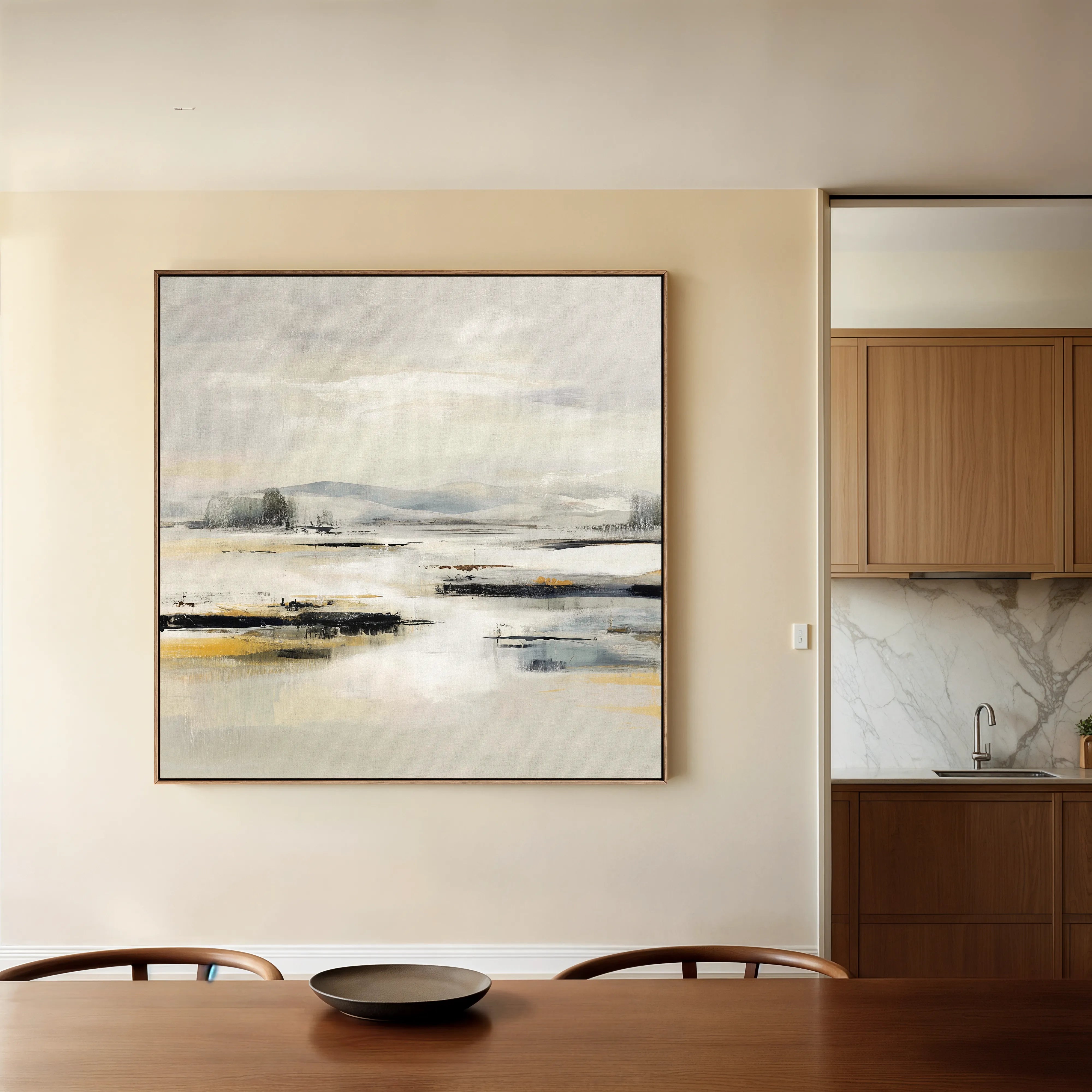 Abstract 1026 Canvas Art 60 x 60 cm / Black