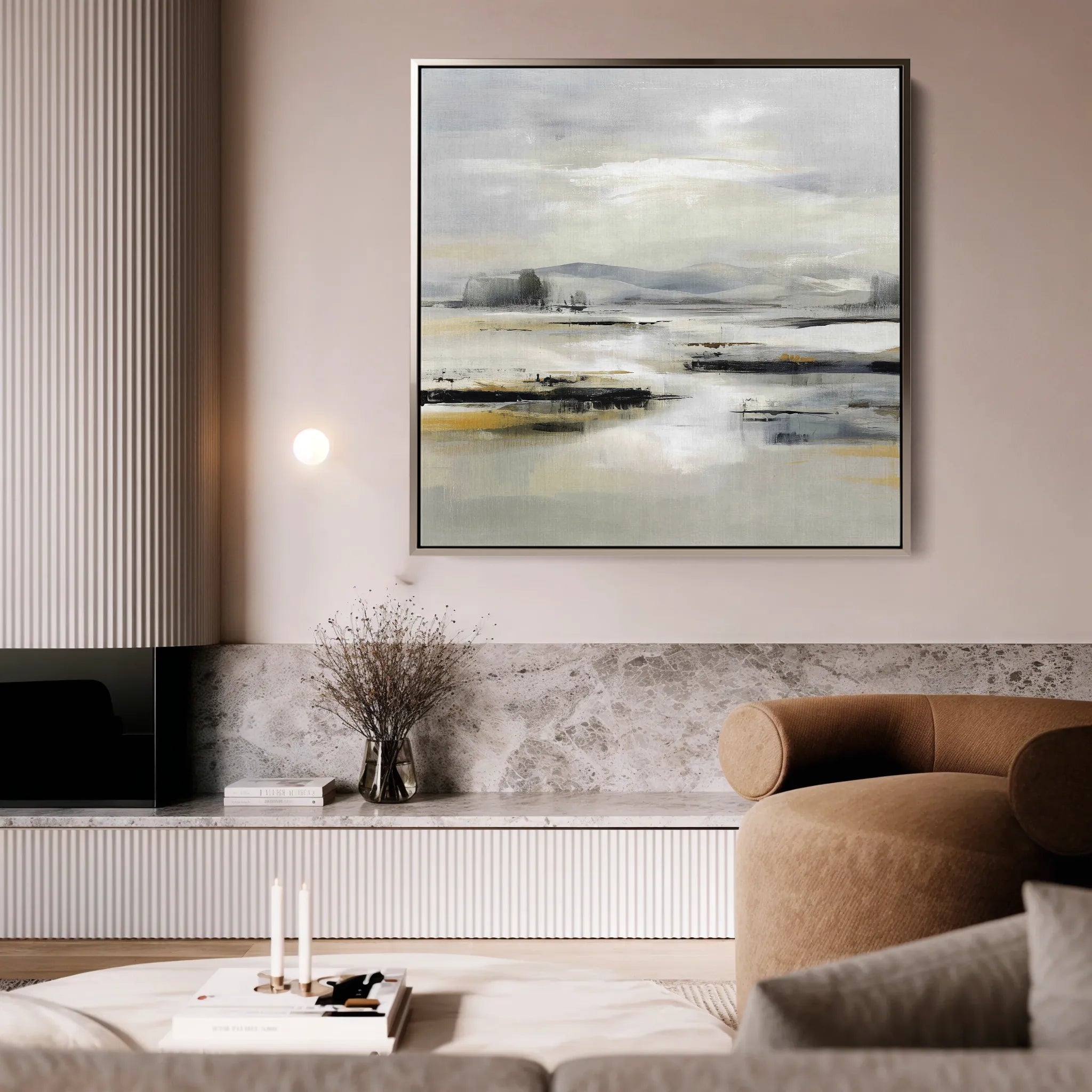 Abstract 1026 Canvas Art 60 x 60 cm / Black