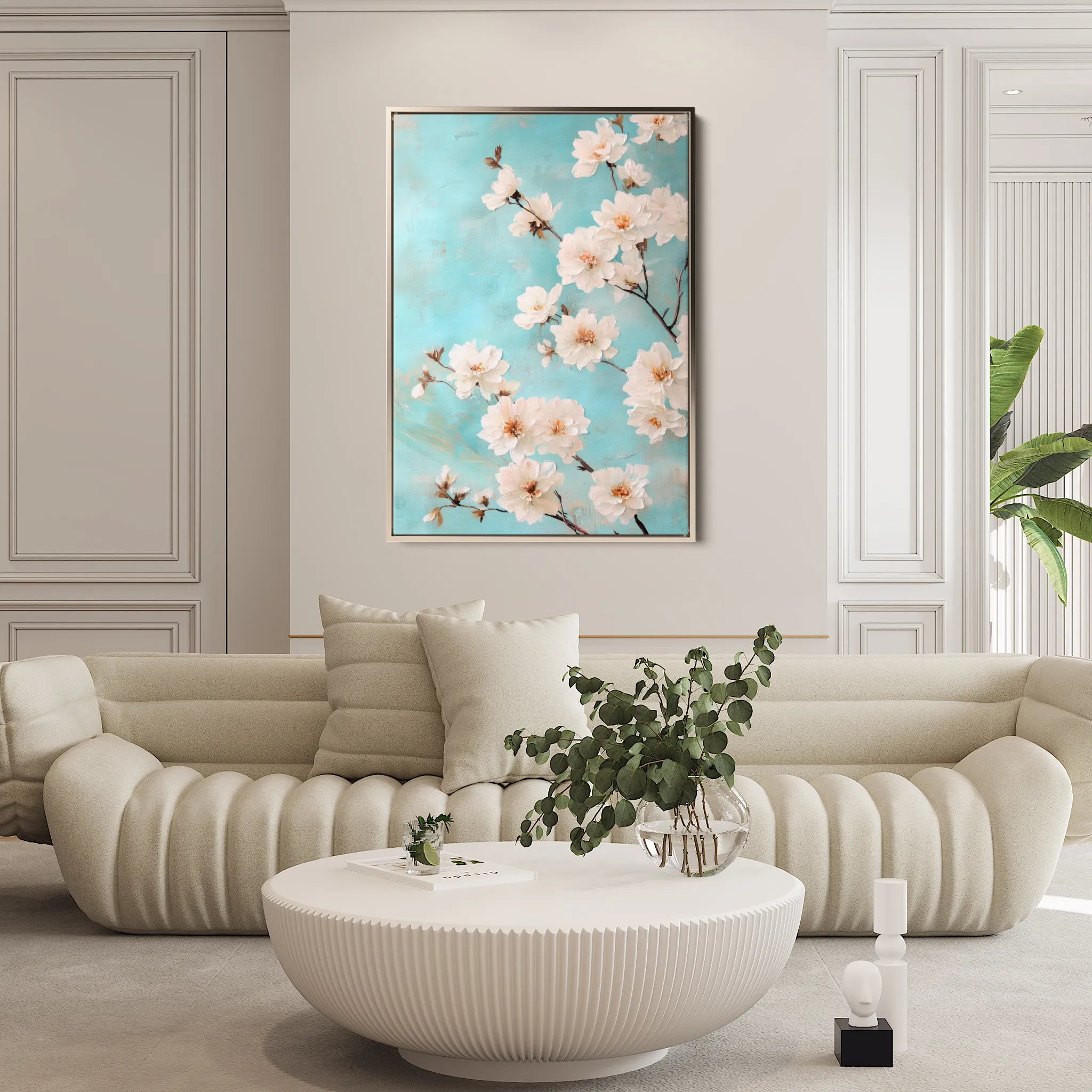 Floral 1026 Canvas Art 60 x 40 cm / Black