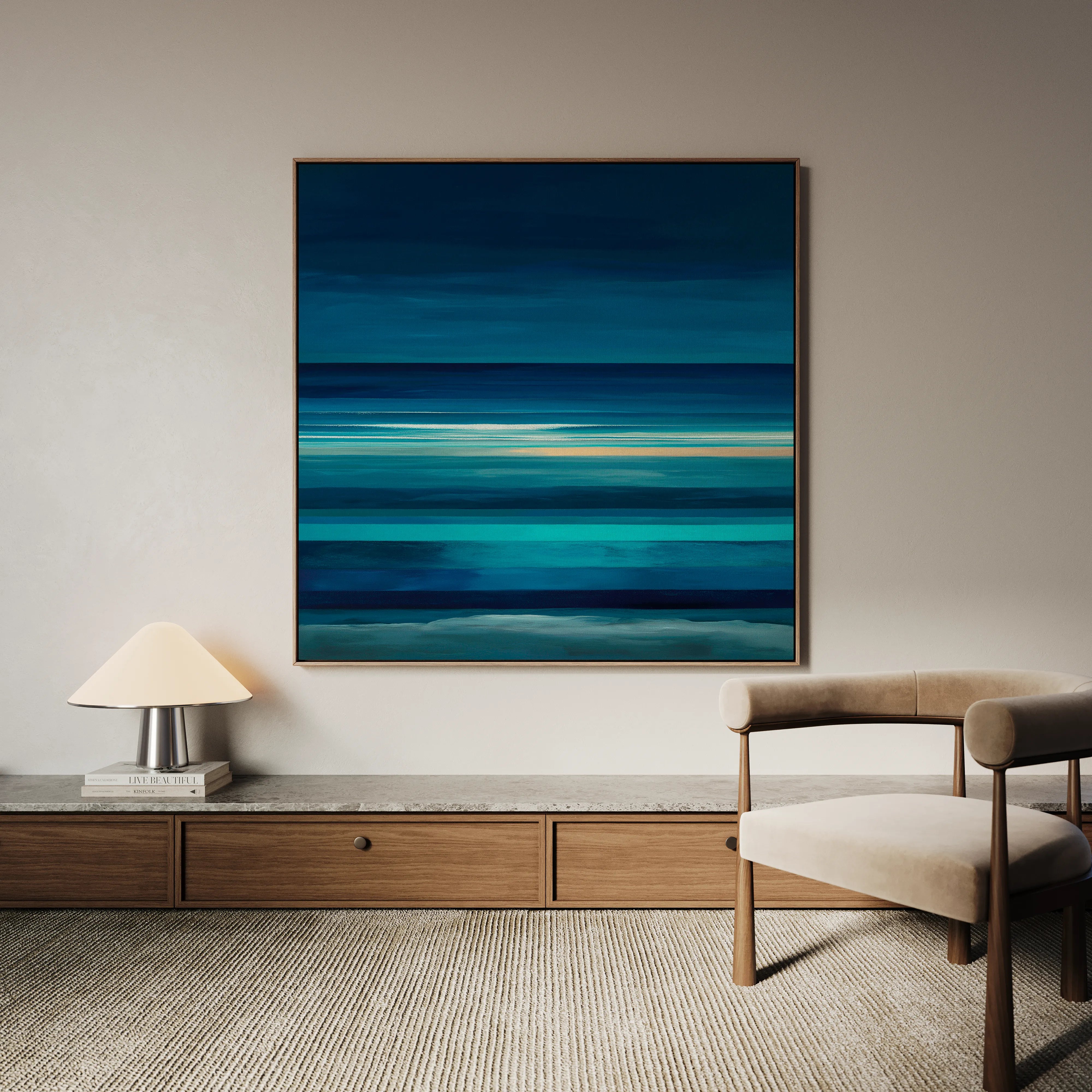Abstract 1027 Canvas Art 60 x 60 cm / Black