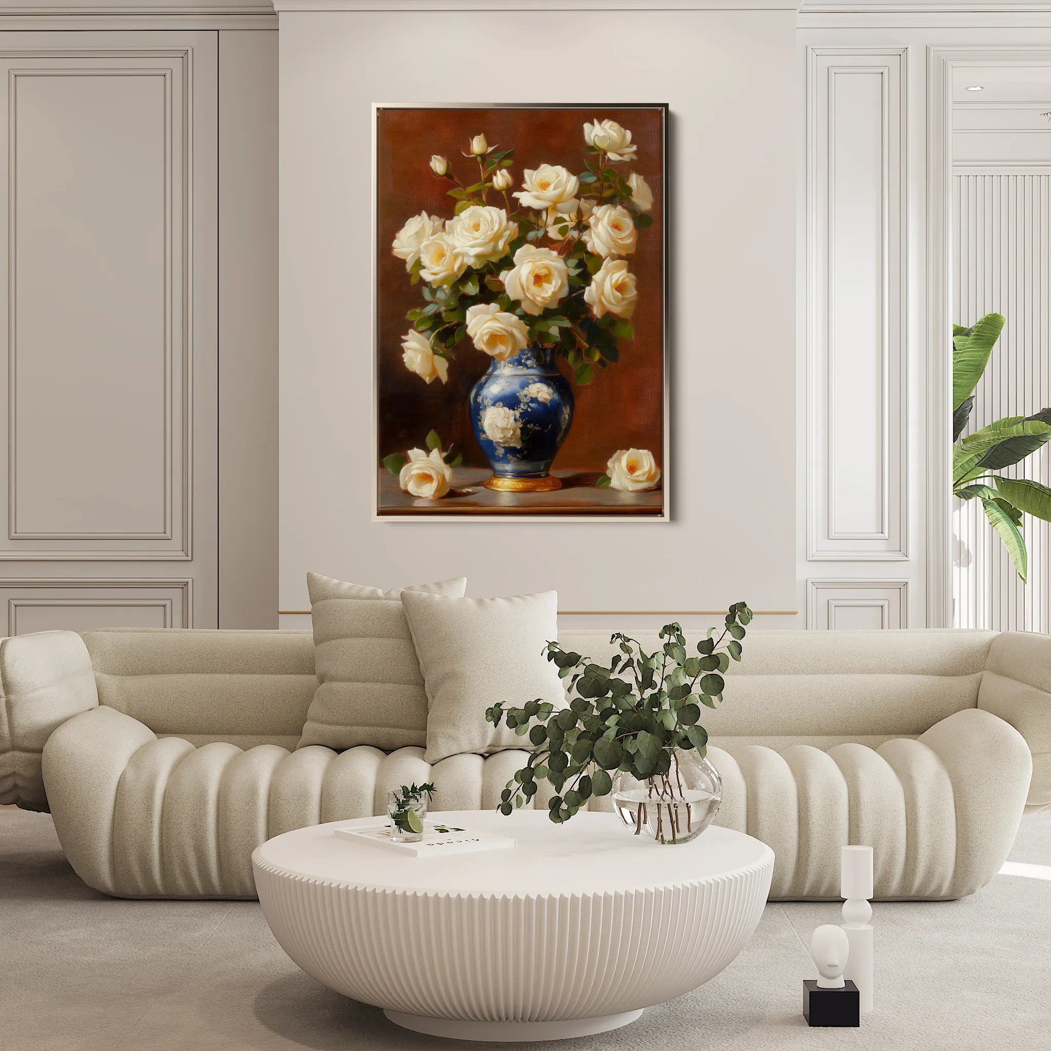 Floral 1027 Canvas Art 60 x 40 cm / Black