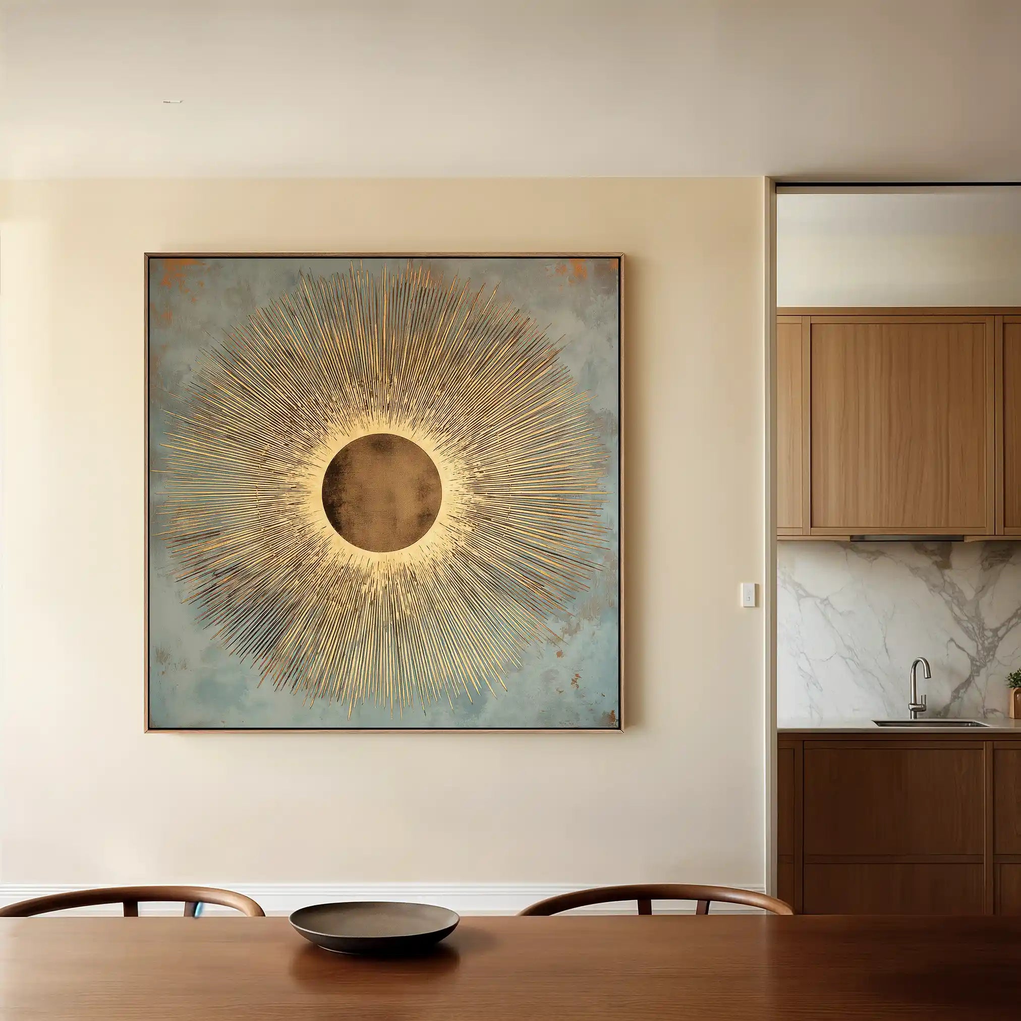 Abstract 1028 Canvas Art 60 x 60 cm / Black
