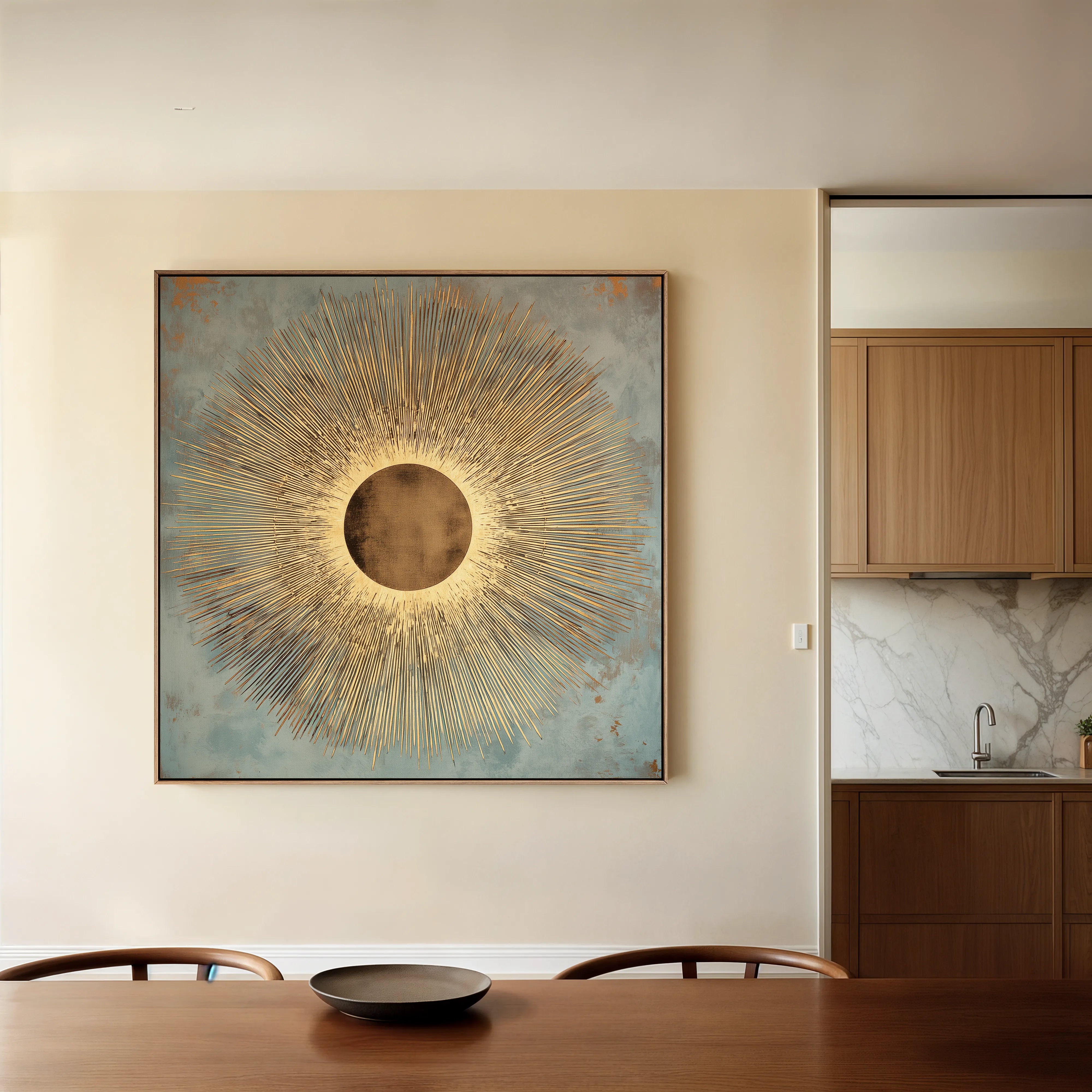 Abstract 1028 Canvas Art 60 x 60 cm / Black