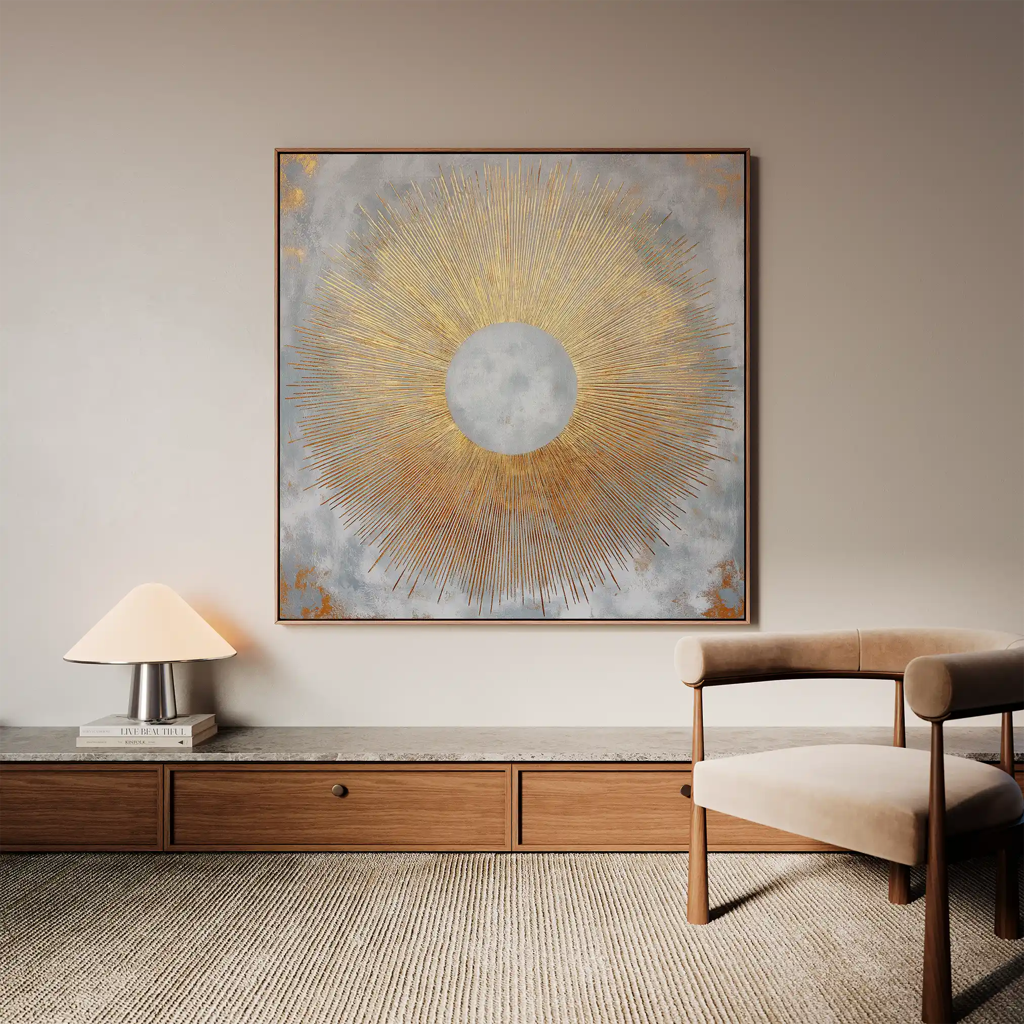 Abstract 1029 Canvas Art 60 x 60 cm / Black