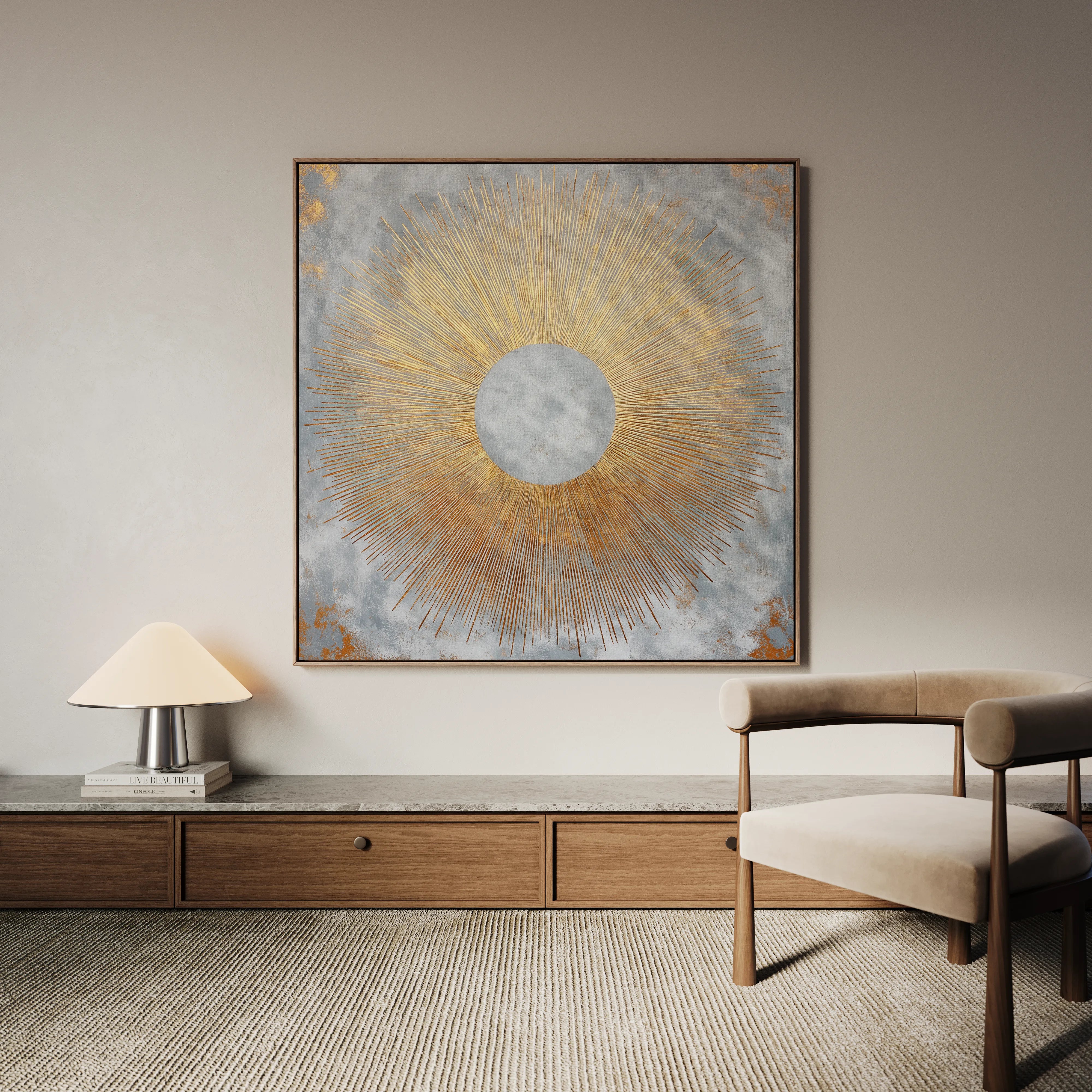 Abstract 1029 Canvas Art 60 x 60 cm / Black