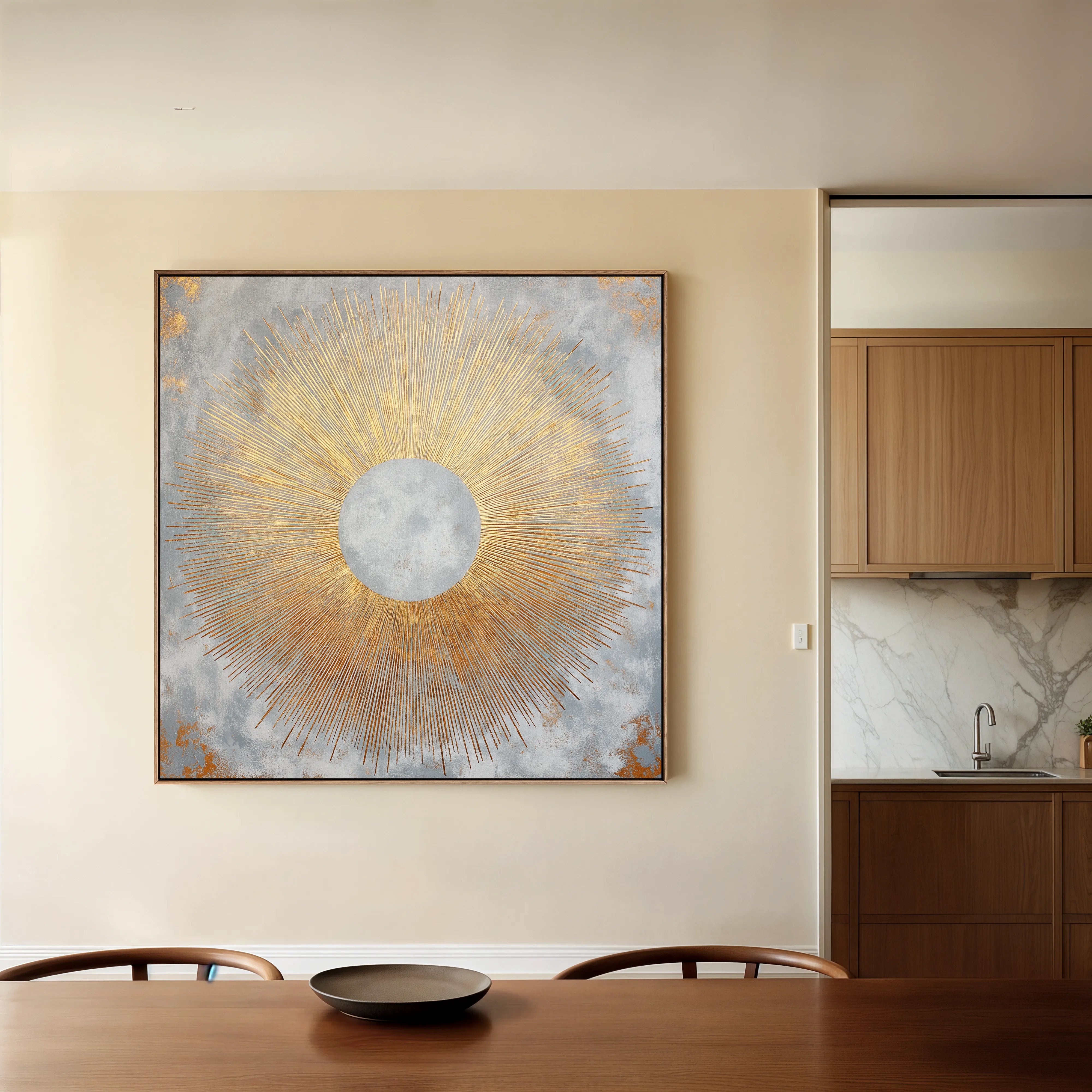 Abstract 1029 Canvas Art 60 x 60 cm / Black