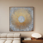 Abstract 1029 Canvas Art 60 x 60 cm / Black