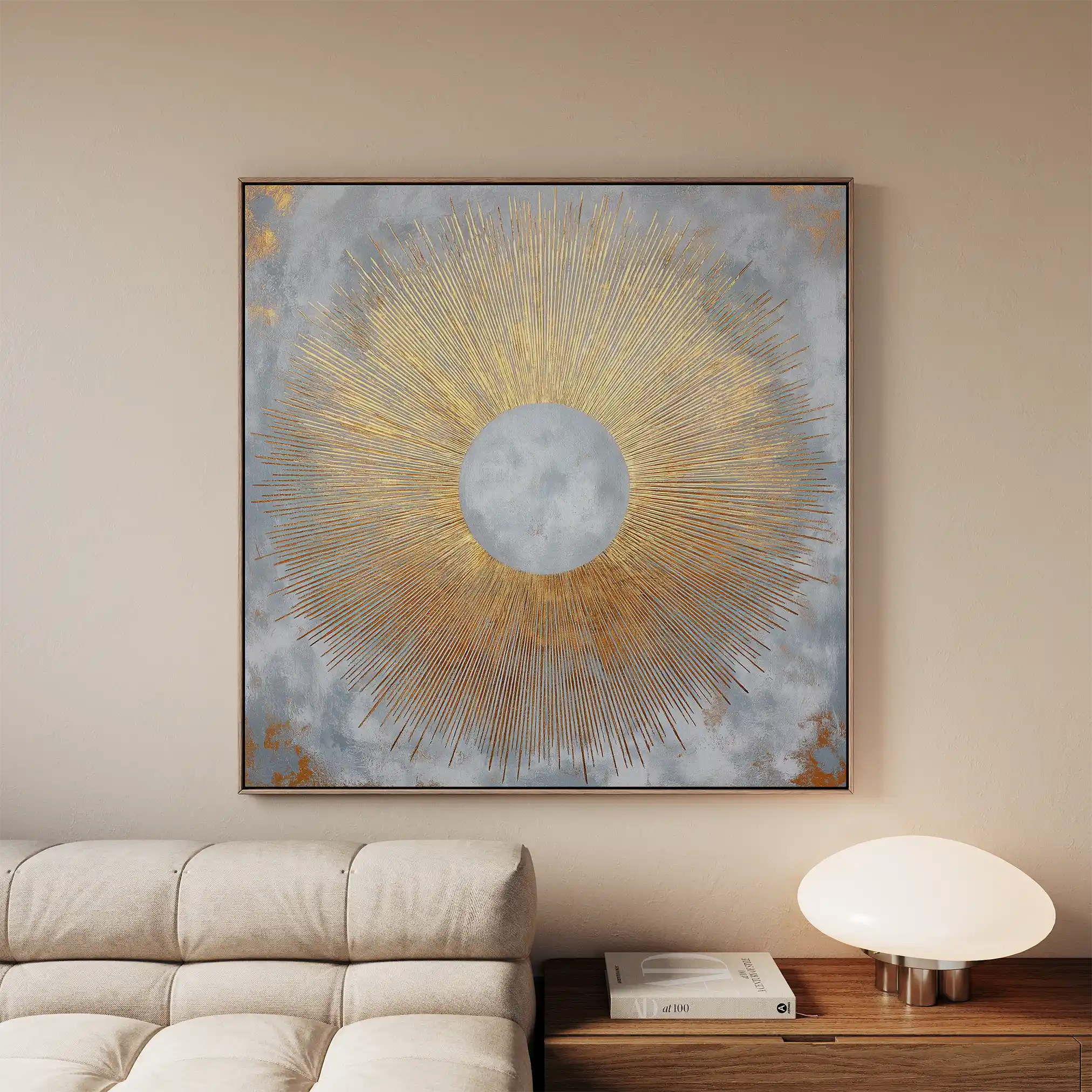 Abstract 1029 Canvas Art 60 x 60 cm / Black