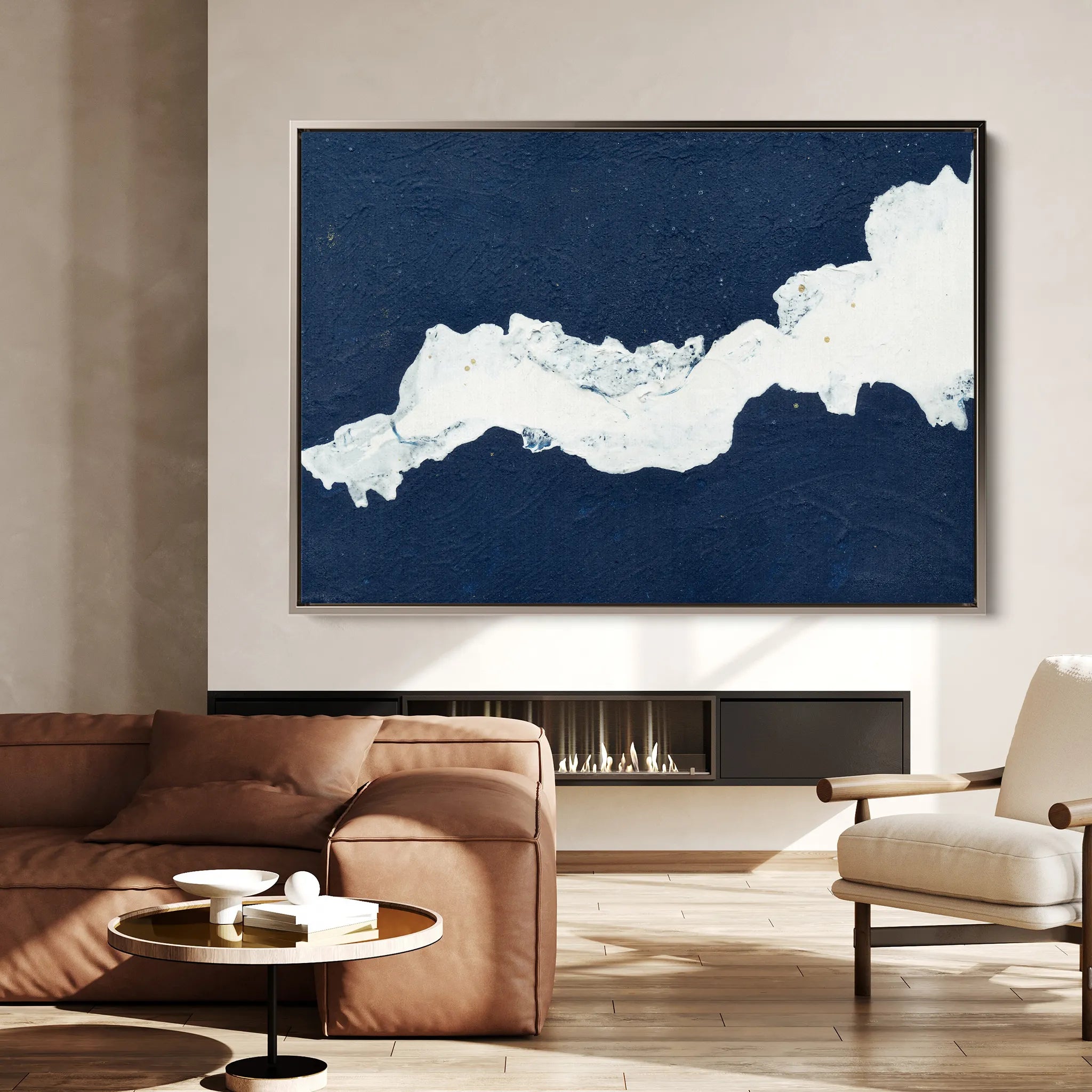 Abstract 103 Canvas Art 60 x 40 cm / Black
