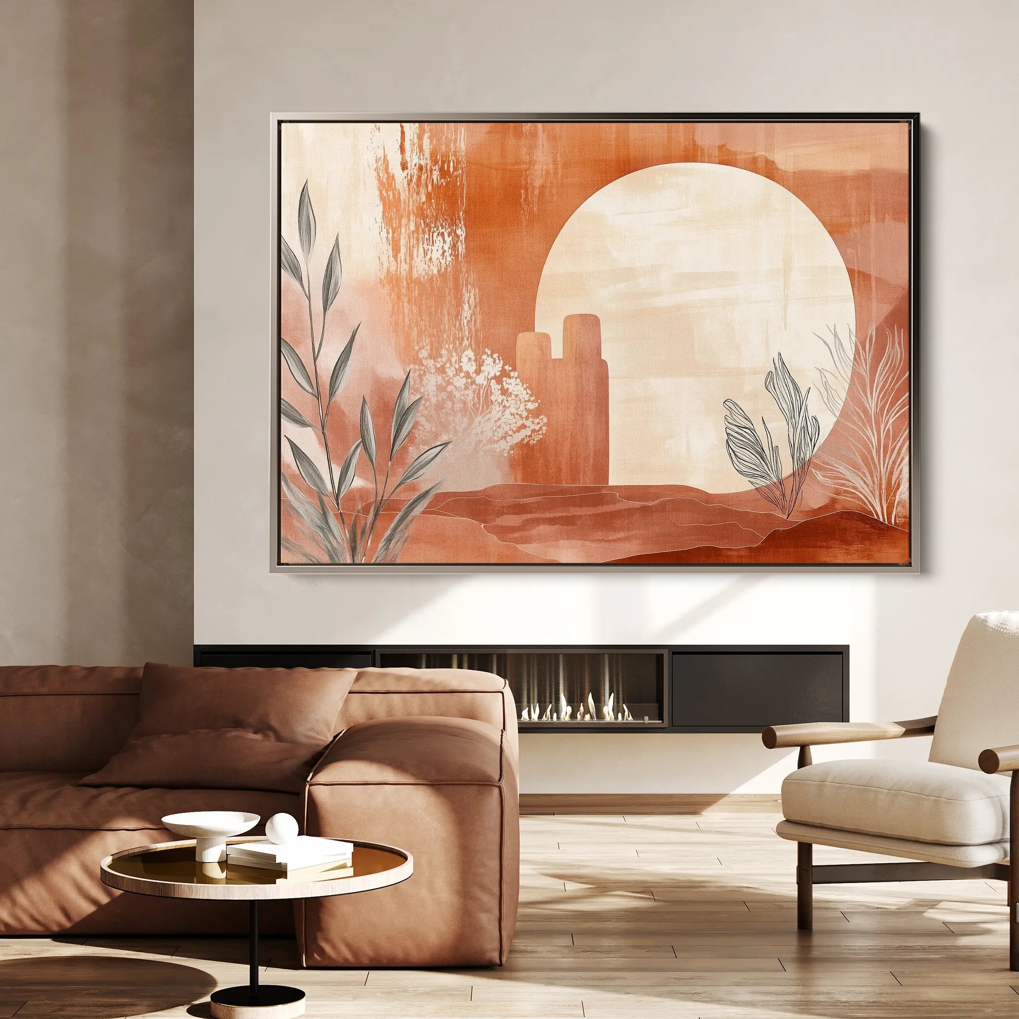Boho 103 Canvas Art 60 x 40 cm / Black