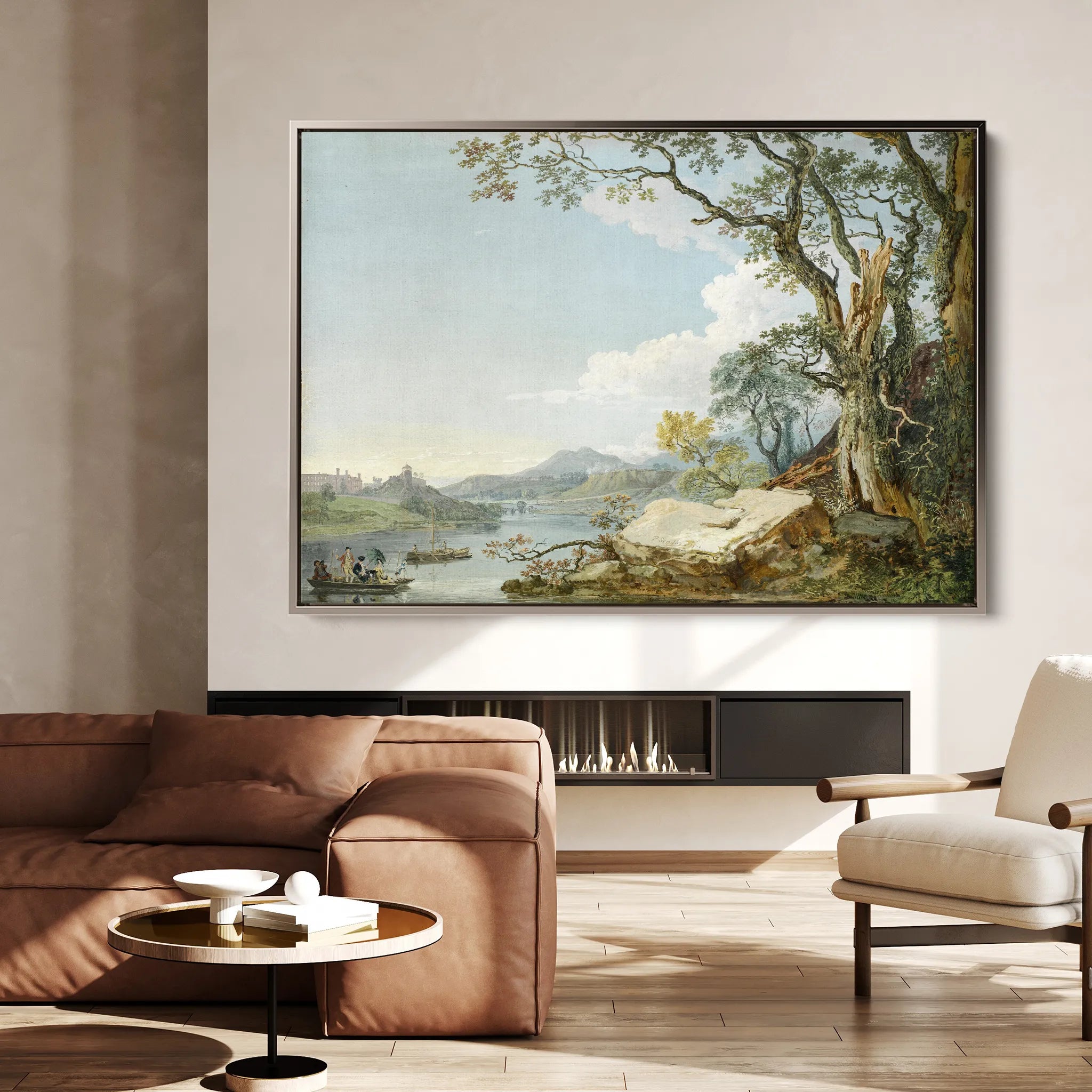 Landscape 103 Canvas Art 60 x 40 cm / Black