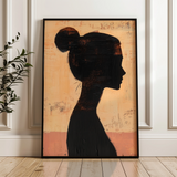 Portrait 103 Canvas Art 60 x 40 cm / Black