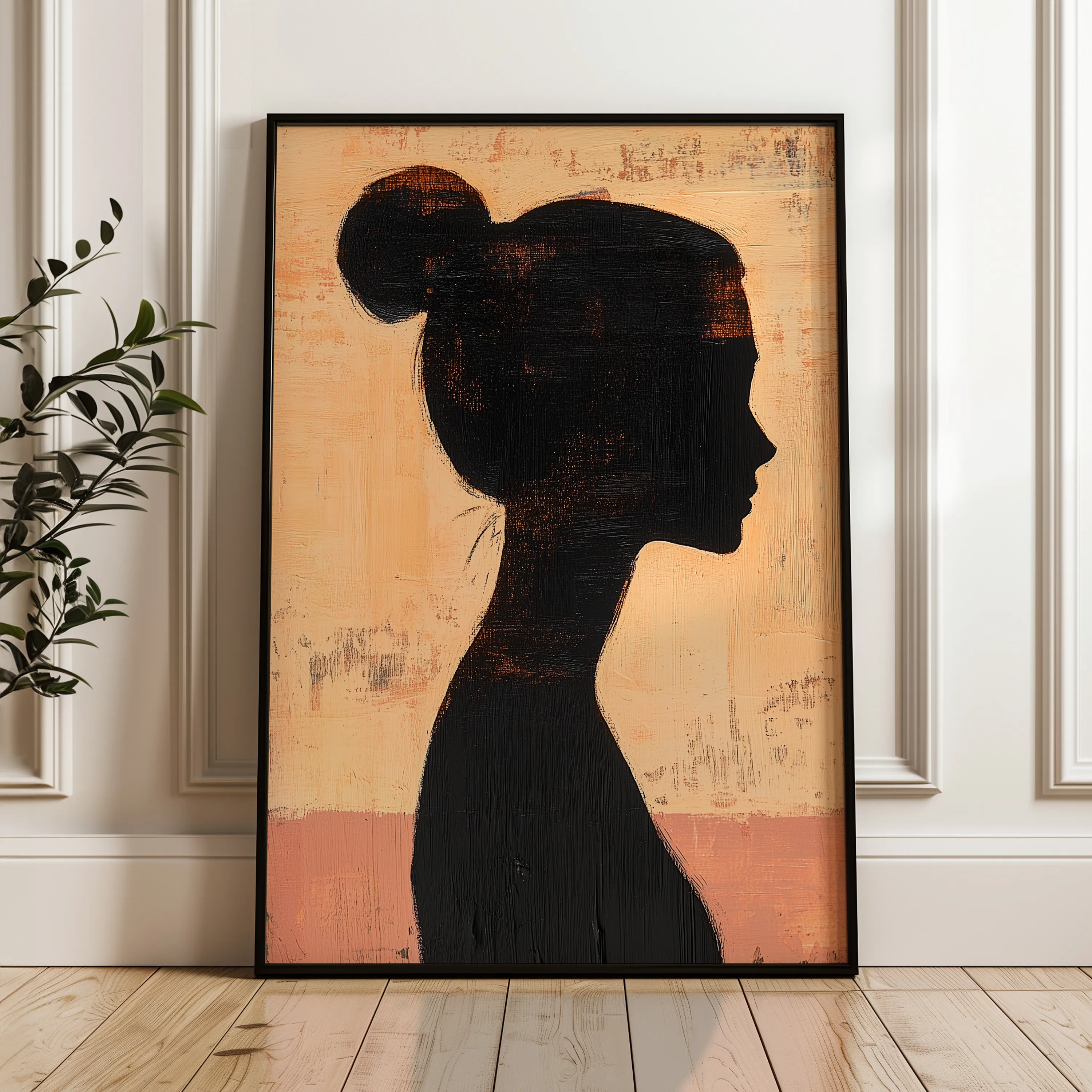 Portrait 103 Canvas Art 60 x 40 cm / Black