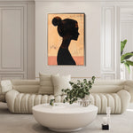 Portrait 103 Canvas Art 60 x 40 cm / Black