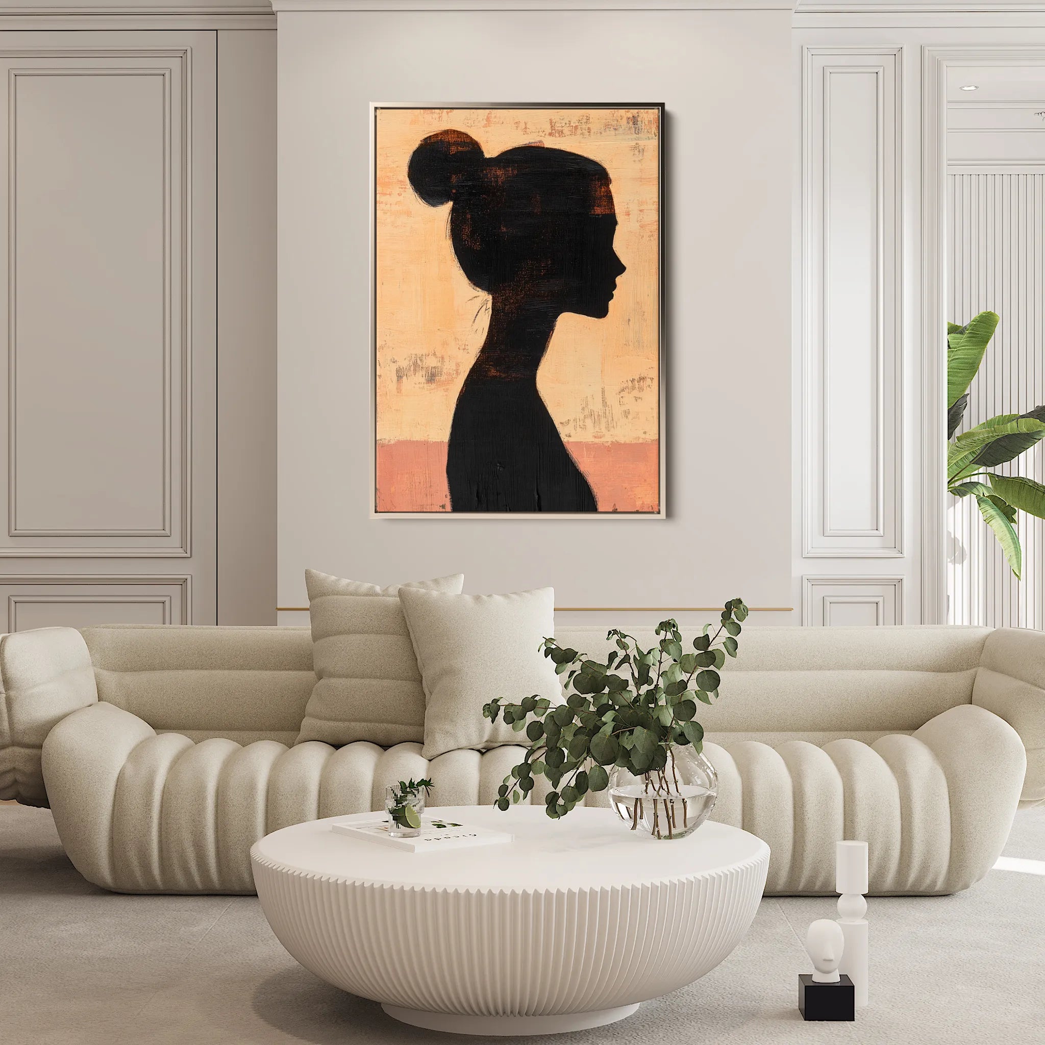 Portrait 103 Canvas Art 60 x 40 cm / Black