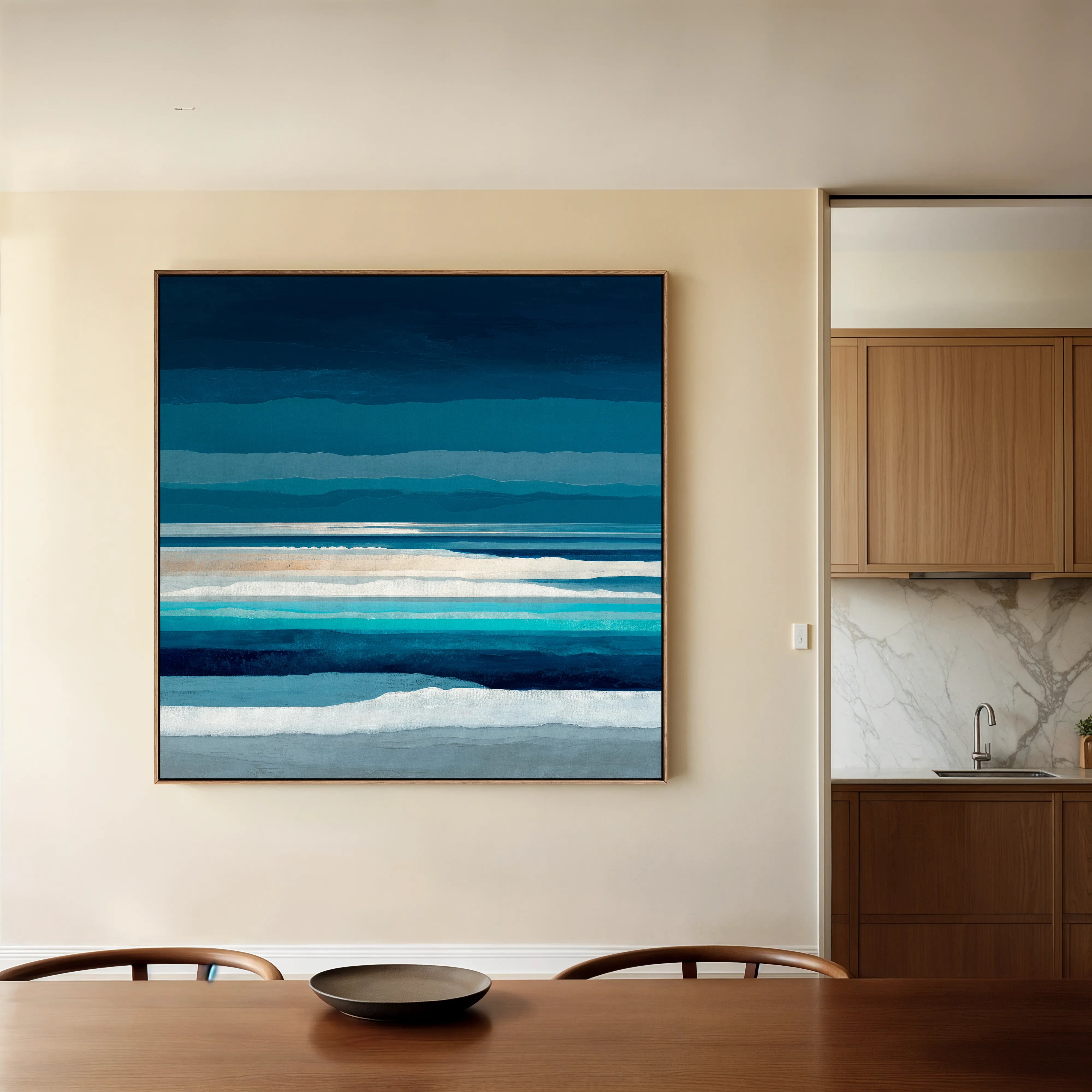 Abstract 1031 Canvas Art 60 x 60 cm / Black